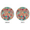 Glitter Moroccan Watercolor Round Linen Placemats - APPROVAL (double sided)