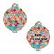 Glitter Moroccan Watercolor Round Pet ID Tag - Large - Approval