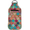 Glitter Moroccan Watercolor Sanitizer Holder Keychain - Large (Front)