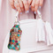 Glitter Moroccan Watercolor Sanitizer Holder Keychain - Large (LIFESTYLE)