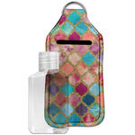 Glitter Moroccan Watercolor Hand Sanitizer & Keychain Holder - Large