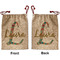 Glitter Moroccan Watercolor Santa Sack - Front & Back