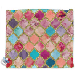 Glitter Moroccan Watercolor Security Blanket - Single Sided