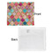 Glitter Moroccan Watercolor Security Blanket - Front & White Back View