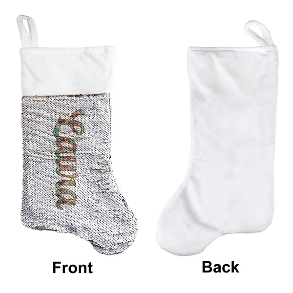 Glitter Moroccan Watercolor Sequin Stocking - Approval