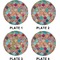 Glitter Moroccan Watercolor Set of Lunch / Dinner Plates (Approval)