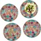 Glitter Moroccan Watercolor Set of Lunch / Dinner Plates