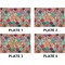 Glitter Moroccan Watercolor Set of Rectangular Dinner Plates (Approval)