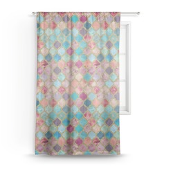 Glitter Moroccan Watercolor Sheer Curtain