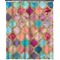 Glitter Moroccan Watercolor Shower Curtain 70x90