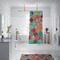Glitter Moroccan Watercolor Shower Curtain - Custom Size