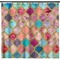 Glitter Moroccan Watercolor Shower Curtain - Custom Size