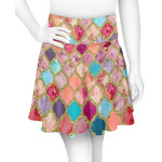 Glitter Moroccan Watercolor Skater Skirt - 2X Large