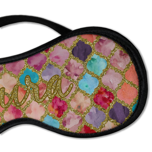 Glitter Moroccan Watercolor Sleeping Eye Mask - DETAIL Large