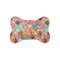 Glitter Moroccan Watercolor Bone Shaped Dog Food Mat (Small)