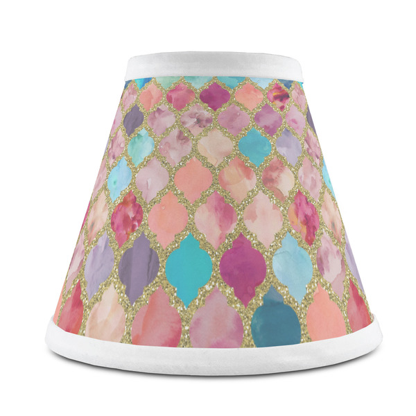 Custom Glitter Moroccan Watercolor Chandelier Lamp Shade
