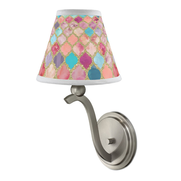 Glitter Moroccan Watercolor Small Chandelier Lamp - LIFESTYLE (on wall lamp)