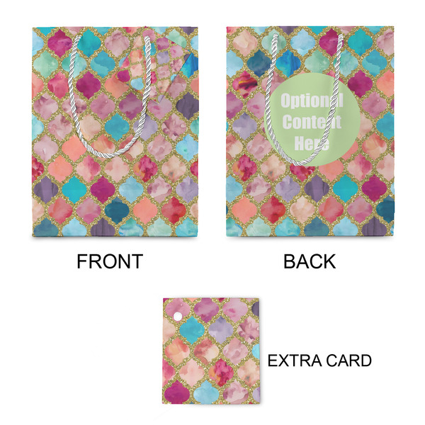 Glitter Moroccan Watercolor Small Gift Bag - Approval