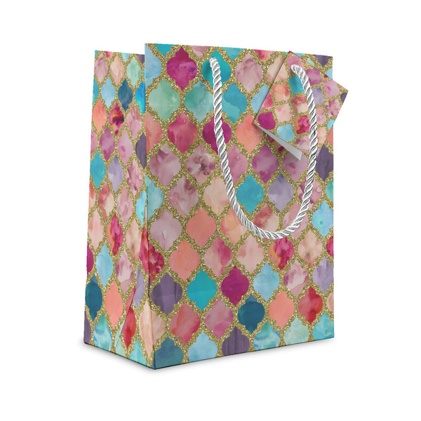 Custom Glitter Moroccan Watercolor Gift Bag
