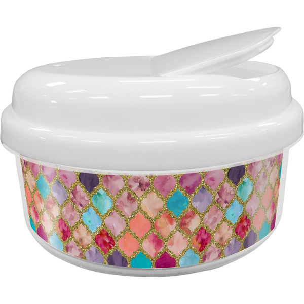 Custom Glitter Moroccan Watercolor Snack Container