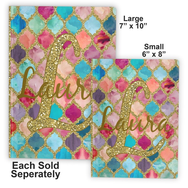 Glitter Moroccan Watercolor Soft Cover Journal - Compare