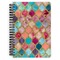 Glitter Moroccan Watercolor Spiral Journal Large - Front View