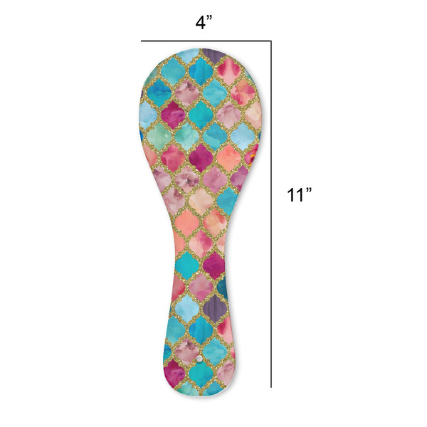 Glitter Moroccan Watercolor Spoon Rest Trivet - APPROVAL