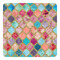 Glitter Moroccan Watercolor Square Decal - XLarge