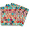 Glitter Moroccan Watercolor Square Fridge Magnet - MAIN