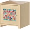 Glitter Moroccan Watercolor Square Wall Decal on Wooden Cabinet
