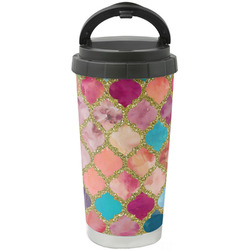 Glitter Moroccan Watercolor Stainless Steel Coffee Tumbler