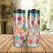 Glitter Moroccan Watercolor Stainless Steel Tumbler - Lifestyle