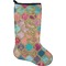 Glitter Moroccan Watercolor Stocking - Single-Sided
