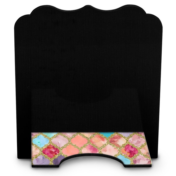 Glitter Moroccan Watercolor Stylized Tablet Stand - Back