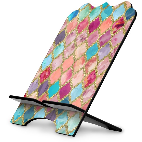 Custom Glitter Moroccan Watercolor Stylized Tablet Stand