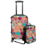 Glitter Moroccan Watercolor Kids 2-Piece Luggage Set - Suitcase & Backpack