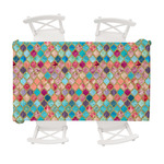 Glitter Moroccan Watercolor Tablecloth - 58"x102"