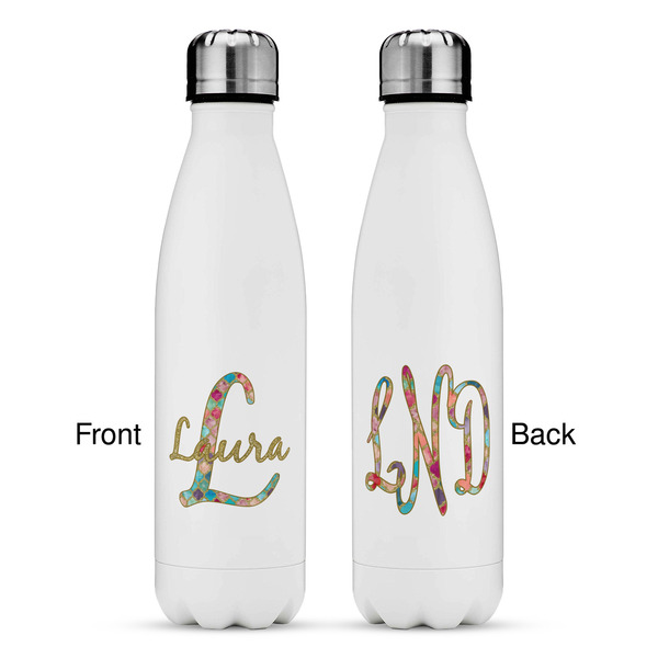 Glitter Moroccan Watercolor Tapered Water Bottle - Apvl