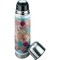 Glitter Moroccan Watercolor Thermos - Lid Off