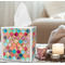 Glitter Moroccan Watercolor Tissue Box - LIFESTYLE