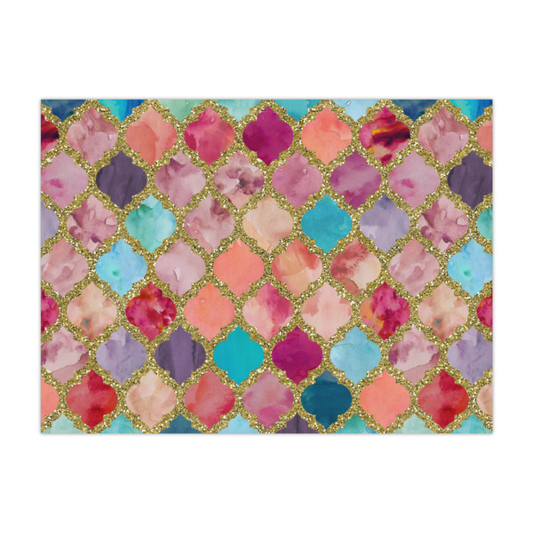 Custom Glitter Moroccan Watercolor Tissue Paper Sheets - Large - Heavyweight