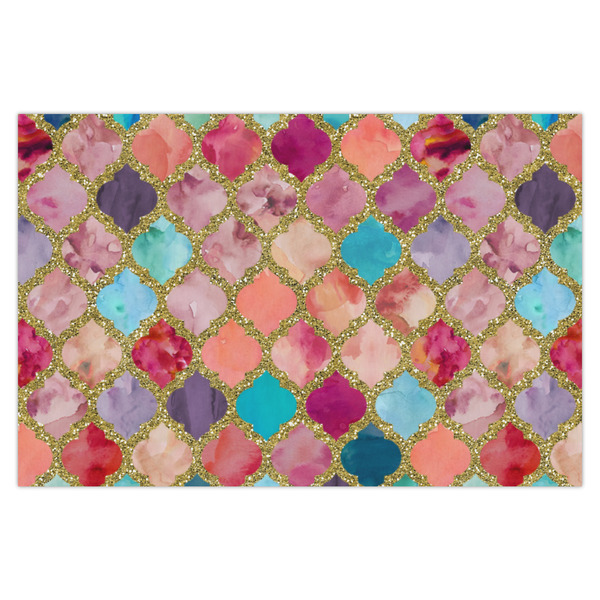 Custom Glitter Moroccan Watercolor X-Large Tissue Papers Sheets - Heavyweight