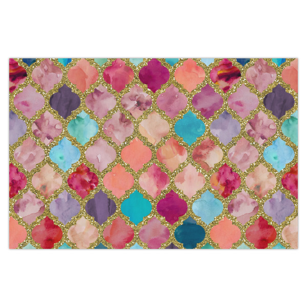 Custom Glitter Moroccan Watercolor Tissue Paper Sheets - X-Large - Heavyweight