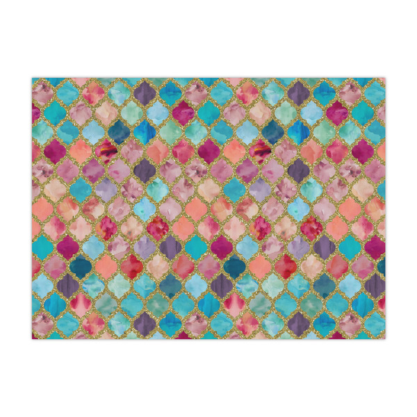 Custom Glitter Moroccan Watercolor Tissue Paper Sheets - Large - Lightweight