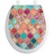 Glitter Moroccan Watercolor Toilet Seat Decal (Personalized)