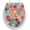 Glitter Moroccan Watercolor Toilet Seat Decal