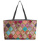 Glitter Moroccan Watercolor Tote w/Black Handles - Front View