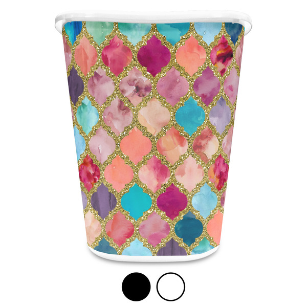 Glitter Moroccan Watercolor Trash Can Aggregate