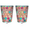 Glitter Moroccan Watercolor Trash Can White - Front and Back - Apvl