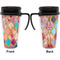 Glitter Moroccan Watercolor Travel Mug with Black Handle - Approval